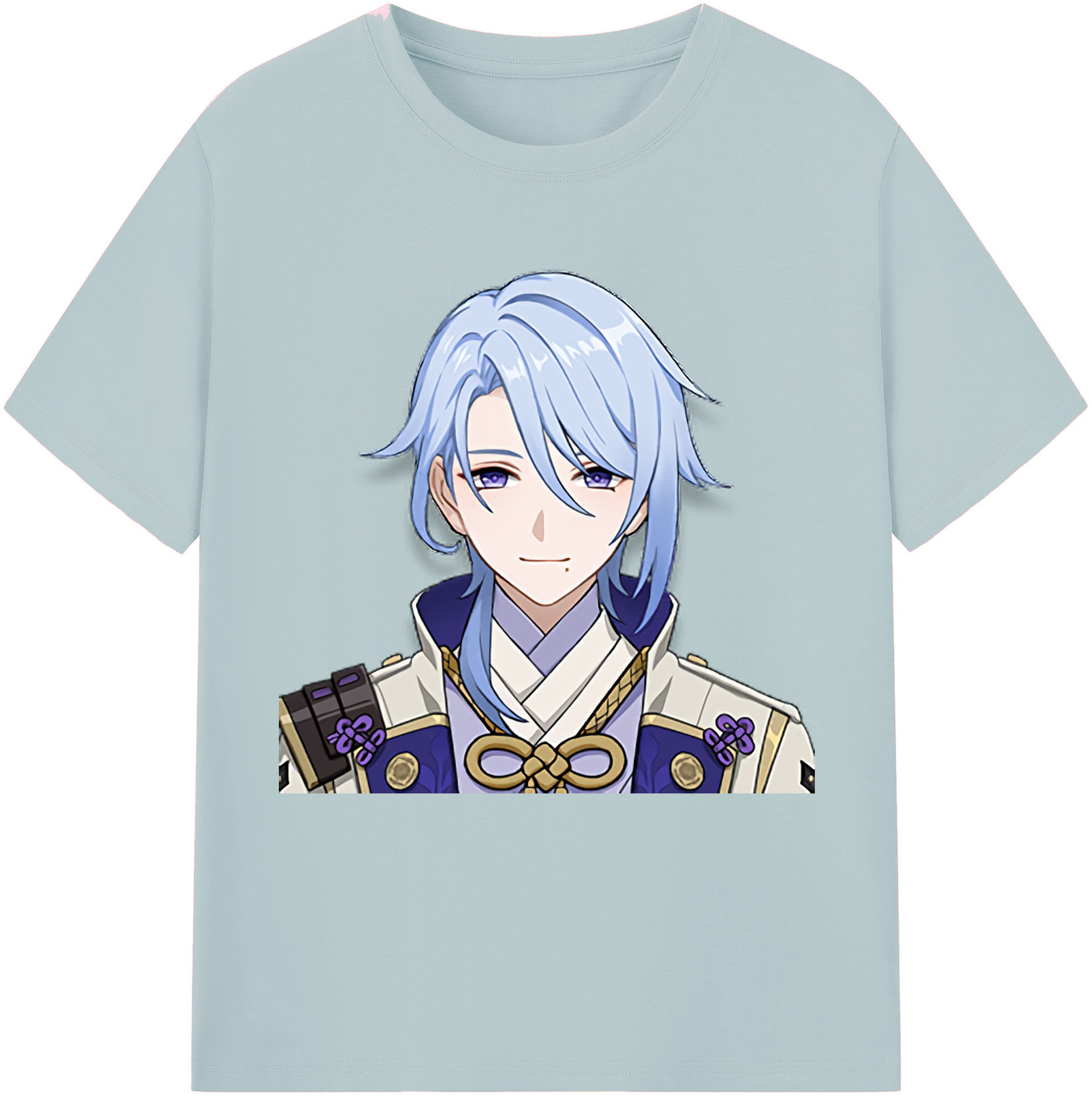 げんし神 神里綾人 かみさとあやと genshin Kamisato Ayato 綿100％半袖Tシャツ（フロントプリント）